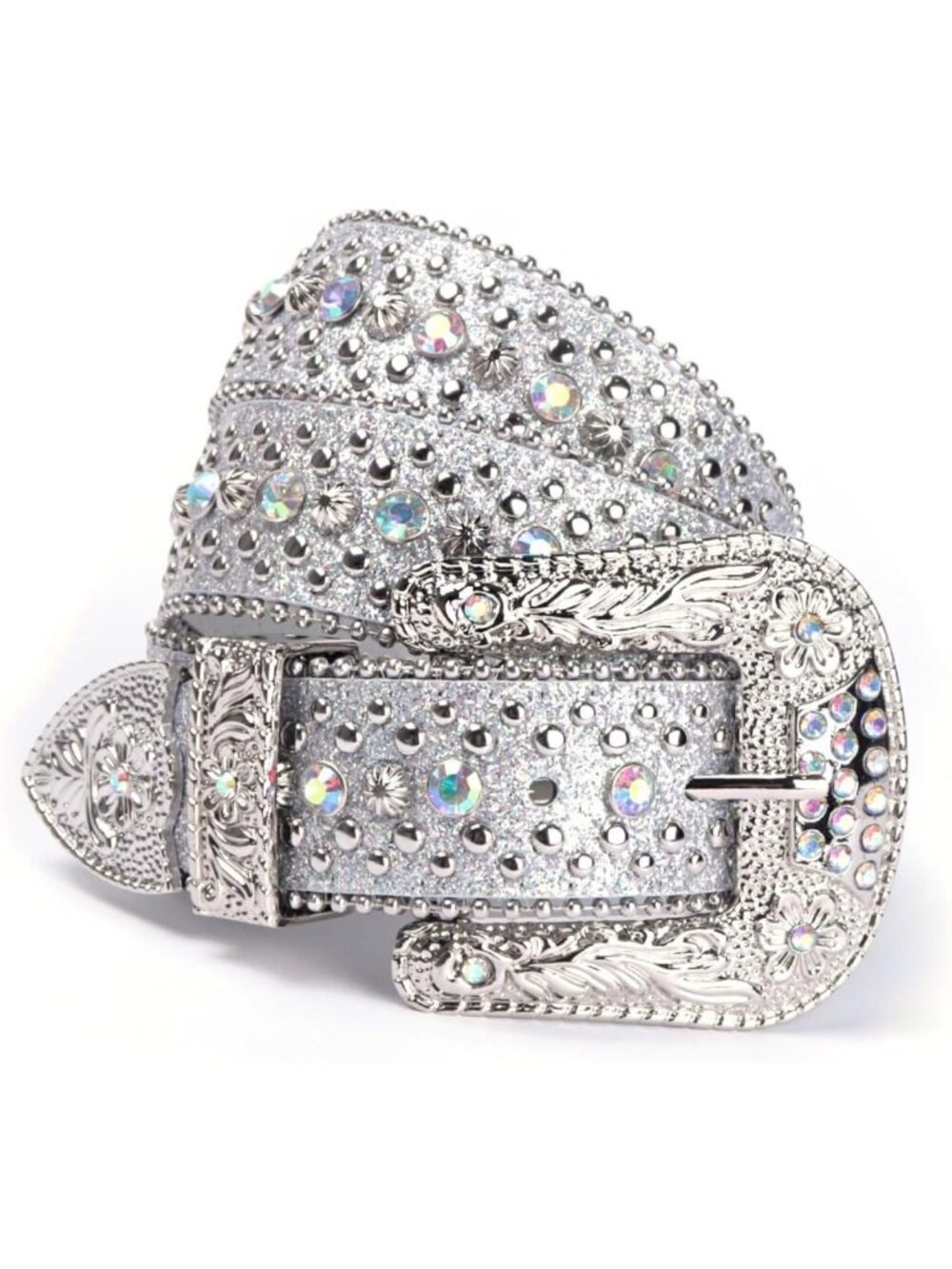 Gothic Rhinestone Bling Belt with Crystal Diamonds - Western Style for Jeans
